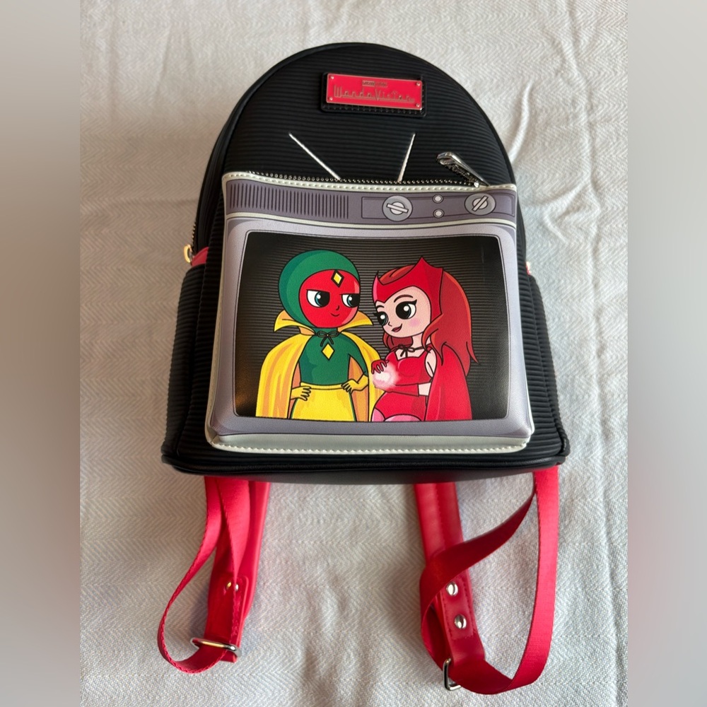 Loungefly BoxLunch exclusive Marvel Scarlet Witch Wandavision mini backpack.